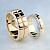 Обручальные кольца квадратики из красного золота с бриллиантами (Вес пары: 15 гр.)