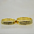 Свадебные кольца с отпечатком пальцев из жёлтого золота с чернением (Вес пары: 10.5 гр.)