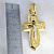 Золотой крест ручной работы с распятием, ликами святых, бриллиантами и гравировкой (Вес 24 гр.)