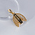 Золотая подвеска в виде рёбер скелета с бриллиантами и чернением (Вес 6,2 гр.)