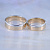 Классическое гладкое обручальное кольцо из двух оттенков золота красного и белого (Вес пары: 14 гр.)