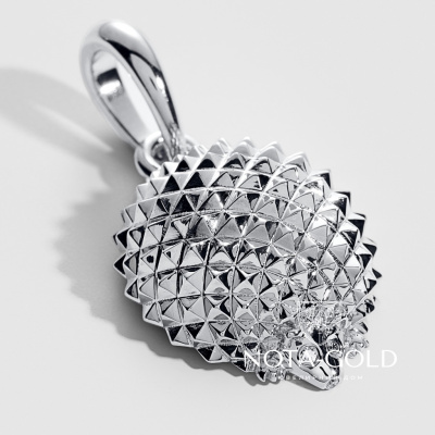 Подвеска Ёжик из белого золота с бриллиантами (Вес 5,1 гр.)