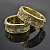 Ажурные винтажные обручальные кольца с узорами и бриллиантами  (Вес пары: 15 гр.)