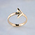 Золотое женское кольцо со стрелой из красного золота на заказ (Вес: 3,5 гр.)