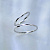 Оригинальные тонкие обручальные кольца из проволоки белое золото (Вес пары: 2,5 гр.)