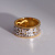 Кольцо из желтого золота с подвижной частью из белого золота с узором (Вес 9,3 гр.)