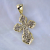 Тяжёлый мужской крест из позолоченного серебра с бриллиантами и эмалью эксклюзивного дизайна (Вес: 18 гр.)