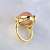 Женский перстень с крупным розовым кварцем 21,75ct и бриллиантами (Вес: 12,5 гр.)