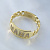 Женское золотое кольцо на заказ с надписью Мама и бриллиантами (Вес: 4 гр.)