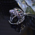 Эксклюзивное мужское золотое кольцо Пума из белого золота с изумрудами (Вес: 23 гр.)
