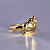 Кольцо в виде ножки ребёнка из глянцевого жёлтого золота 585 пробы с фианитом (Вес: 6 гр.)