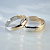 Обручальные кольца двухсплавные из красно-белого золота с поперечной фаской (Вес пары: 7,5 гр.)