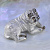 Сувенирная статуэтка из серебра с чернением собачка мопс на заказ (Вес: 327 гр.)