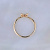 Тонкое кольцо пяточки из красного золота с бриллиантом (Вес: 1 гр.)