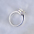 Эксклюзивное помолвочное кольцо из белого золота с большим бриллиантом клиента (Вес: 3,5 гр.)