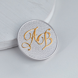 Подарочная медаль монета с инициалами и гербом СССР из серебра с позолотой (Вес 11,6 гр.)