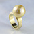 Женское золотое кольцо с жемчугом на заказ из жёлтого золота (Вес: 9,5 гр.)