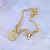 Подвеска из жёлтого золота с инициалами и бриллиантами на браслете плетения Французское (Вес 9 гр.)