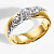 Ажурное женское кольцо из двух видов золота с бриллиантами (Вес 6,8 гр.)