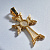 Армянский крест из жёлтого золота с чернением (Вес: 19 гр.)
