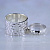 Необычные текстурные широкое мужское и узкое женское обручальные кольца из белого золота (Вес пары: 18 гр.)