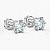 Женские серьги пусеты гвоздики с бриллиантами 0,65ct 5,7мм на шести крапанах (Вес 1,5 гр.)
