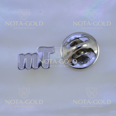 Значки из белого золота и серебра для компании (Вес: 1 гр.)