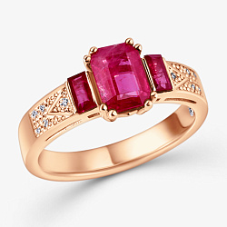 Печатка из двух видов золота с сапфиром и бриллиантами (Вес 28 гр.)