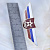 Золотые нагрудные значки с российским флагом и логотипом (Вес 17 гр.)