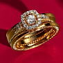 Кольцо Трансформер из желтого золота с выращенными бриллиантами 0,76 ct (Вес 7,5 гр.)