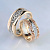 Старинные обручальные кольца из двух видов золота с бриллиантами (Вес: 14 гр.)