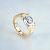 Женское кольцо перстень из красно-белого золота с крупным бриллиантом (Вес: 6,5 гр.)
