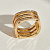 Составное кольцо из жёлтого золота с тремя дорожками (Вес: 15 гр.)