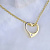 Кулон подвеска сердце на цепочку из жёлтого золота с бриллиантами (Вес: 1,5 гр.)
