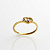 Кольцо на рождение из жёлтого золота с бриллиантом и ножками в виде сердца (Вес: 1 гр.)