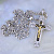 Эксклюзивный золотой крест Сияние Духа с распятием и бриллиантами на цепочке плетение Гачи (Вес: 84,5 гр.)