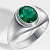 Мужское кольцо из платины с овальным изумрудом (Вес 16,5 гр.)