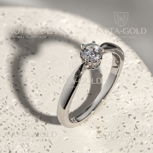 Кольцо с бриллиантом 0,3 и 0,4 карата - купить в Москве помолвочное кольцос бриллиантом от 0,35 до 0,45 карат на заказ