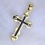 Серебряный мужской крест с позолотой, чёрной эмалью и гравировкой Спаси и Сохрани (Вес 9,5 гр.)