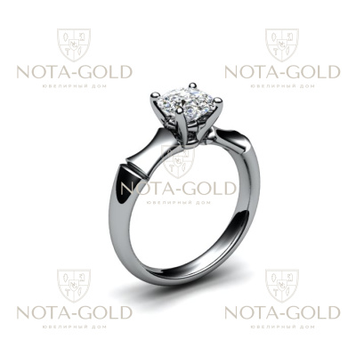 Классическое помолвочное кольцо с бриллиантом 0,5 карат (Вес: 4,5 гр.)