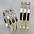 Двухцветные свадебные кольца с бриллиантом в женском кольце на заказ (Вес пары: 16 гр.)