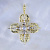 Амулет крест тибетского Дордже двойной из серебра с позолотой (Вес: 14 гр.)