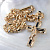 Мужской нательный золотой крест с ониксом и бриллиантами на золотой цепочке плетение Рыбка с бриллиантами и узором (Вес: 64 гр.)