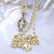 Нательный крест из жёлтого золота с чернением и бриллиантами на цепочке плетение Бесконечность (Вес: 24 гр.)