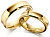 Обручальные кольца на заказ гладкие i343 (Вес пары: 10 гр.)