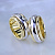 Вращающиеся подвижные обручальные кольца бублики из белого и красного золота (Вес пары: 30 гр.)