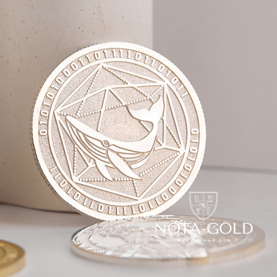 Три медали из золота, серебра и бронзы с изображением логотипа по фото клиента (Вес 23 гр.)