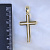Православный двухцветный крест с бриллиантами и гравировкой "Спаси и сохрани" (Вес: 9,5 гр.)