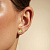 Серьги пусеты-гвоздики с желтыми бриллиантами 0,5 ct 5 мм (Вес 1,5 гр.)