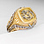 Перстень из желтого и белого золота с бриллиантами и личной монограммой (Вес 33,4 гр.)